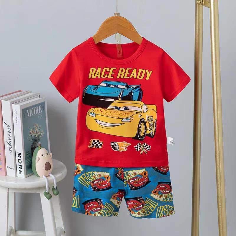 (15-25kg) Đồ bộ bé trai quảng châu xuất hàn - Bộ cotton cộc tay xuất hàn cho bé trai từ  (3-5 tuổi)