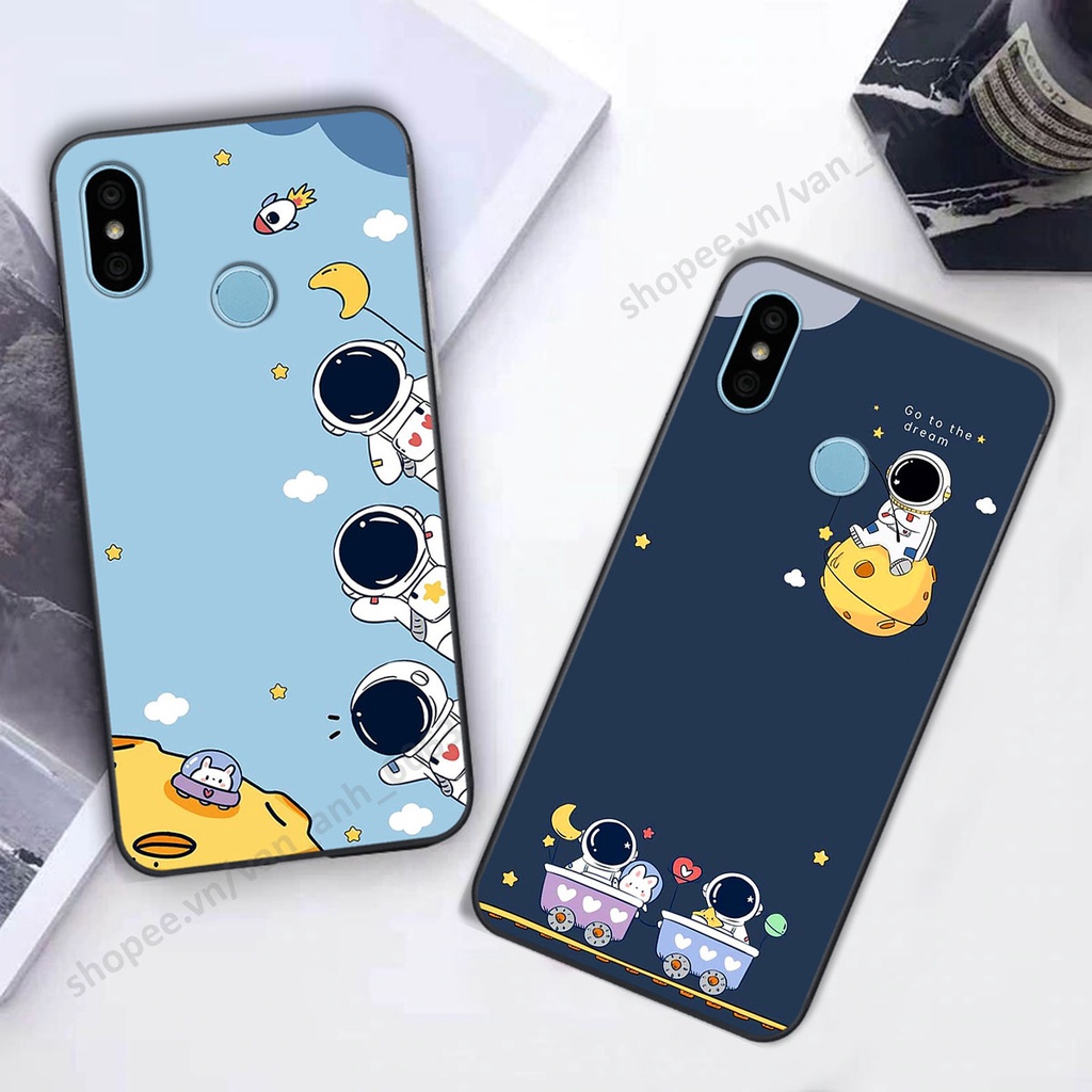 Ốp Xiaomi Redmi 6 Pro / Mi A2 Lite hình bầu trời, phi hành gia đẹp, ốp lưng điện thoại xiaomi viền dẻo cao cấp