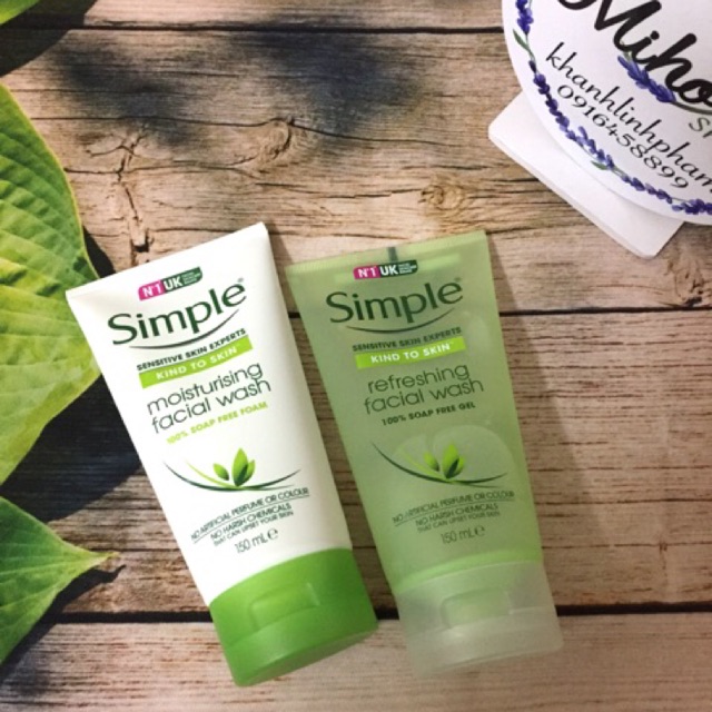 [mẫu mới] Sữa rửa mặt Simple 150ml | BigBuy360 - bigbuy360.vn