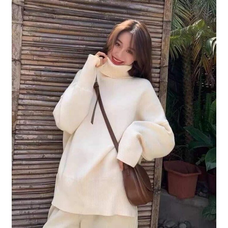 Áo len cổ lọ dáng rộng (có ảnh thật) | BigBuy360 - bigbuy360.vn