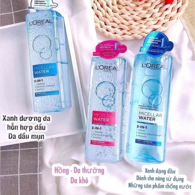 NƯỚC TẨY TRANG L'Oreal Micellar water 3 in 1