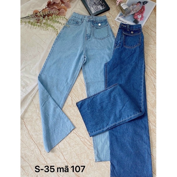 Quần jeans suông ống rộng lưng cao túi trước hàng xịn xò form siêu chuẩn đẹp Có BigSize cho người trên 60kg