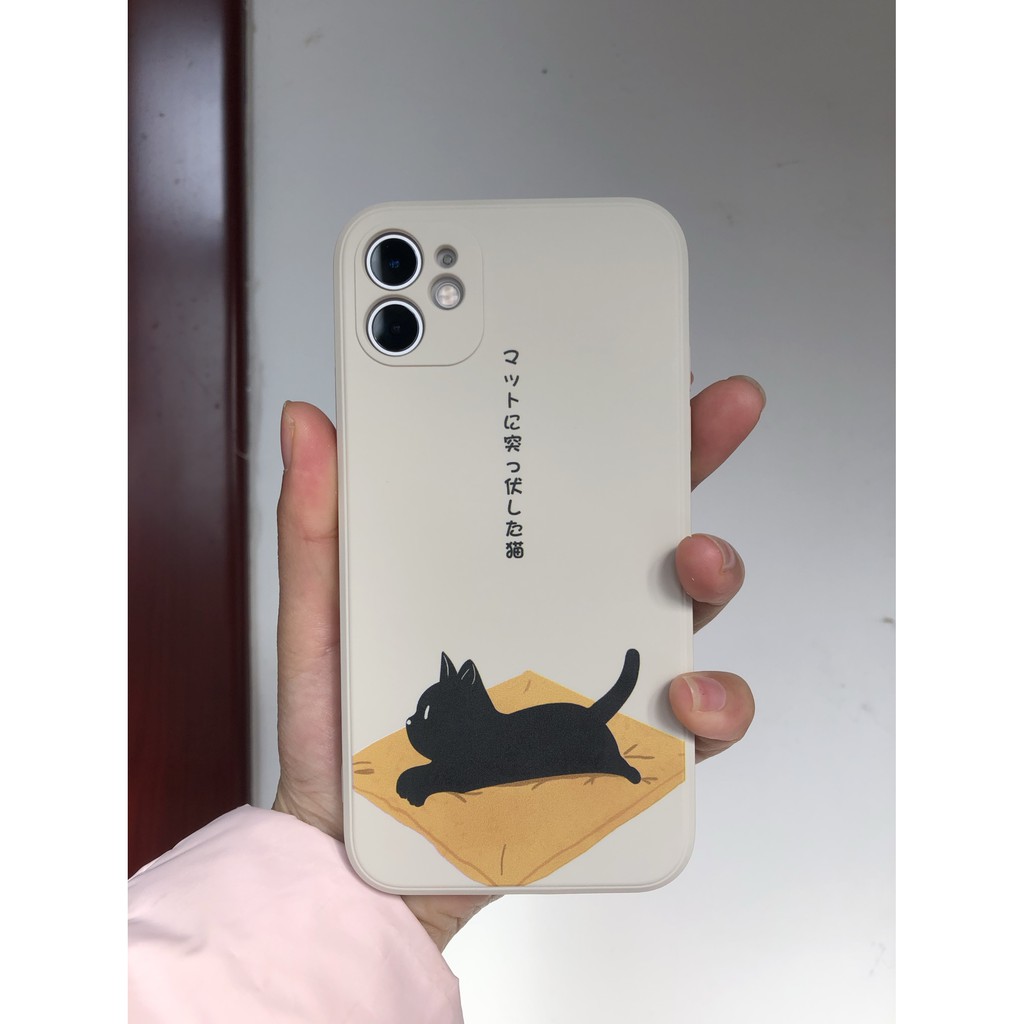 Ốp lưng iphone cạnh vuông Mèo Gối Vàng 6s/6plus/6splus/7plus/8plus/x/xs/xs max/11/11promax/12pro/12promax/samsung