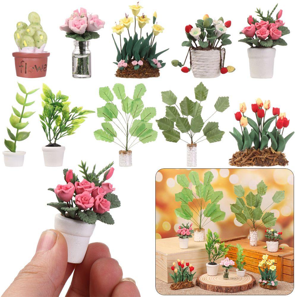 CONOPERY Đồ trang trí Cây Bonsai Mini Trang Trí Nhà Búp Bê