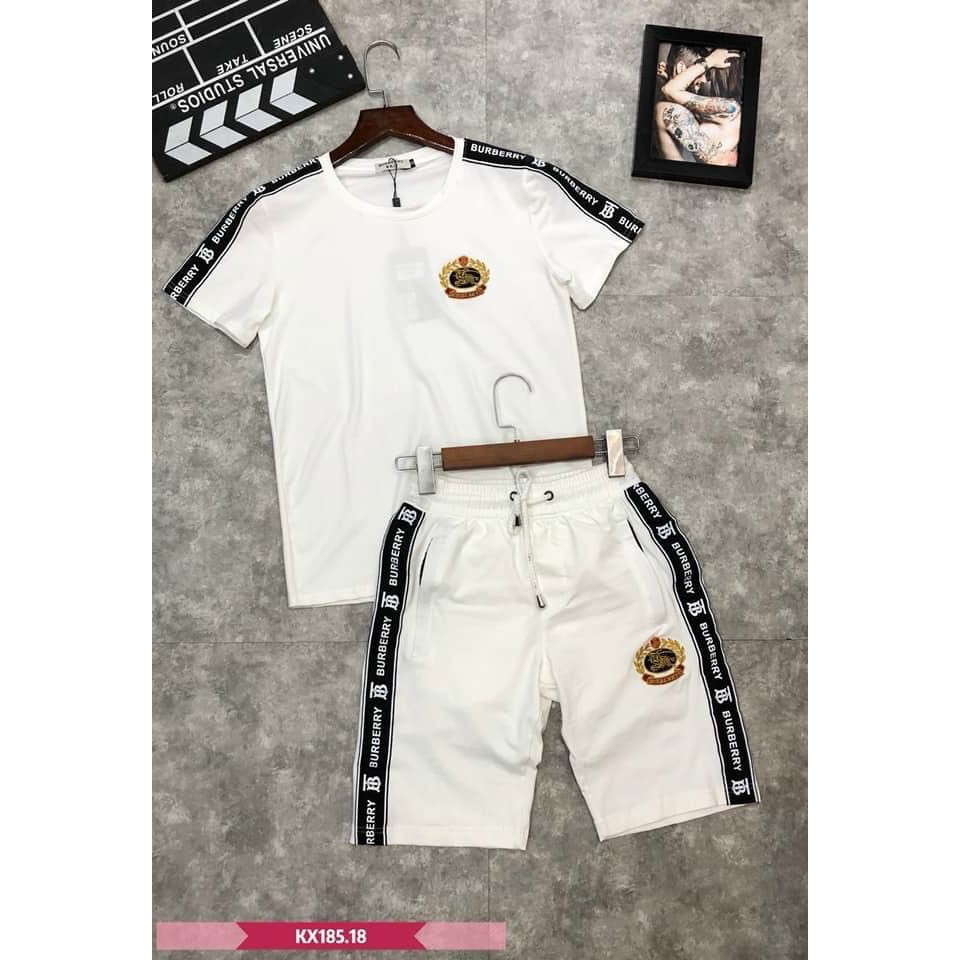 Bộ Đồ Nam Hè 2021, Bộ Quần Áo Thun Nam Cổ Tròn Thêu Logo Chất Thun Cotton Trơn Mịn Thoáng Mát - BN259 - Shopmens