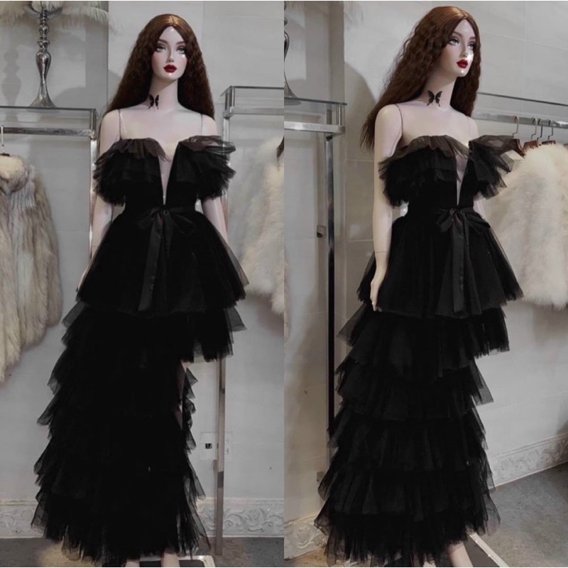 ĐẦM MAXI TẦNG RỚT VAI full size S/M/L/XL