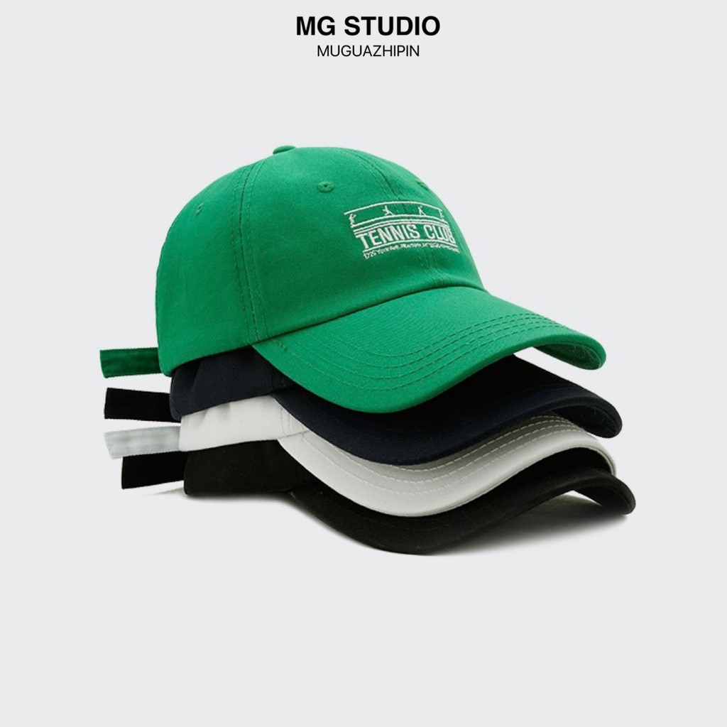 Mũ Lưỡi Trai MG STUDIO Thêu Chữ TENNIS CLUB 4 Màu Tùy Chọn Thời Trang