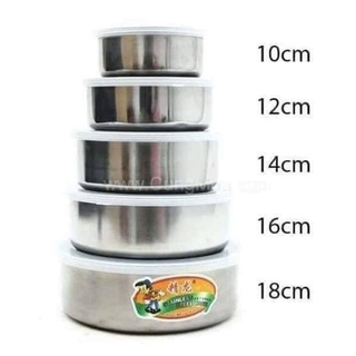 Bộ thố lạnh inox 5 món [ BÁT INOX 5 MÓN ]