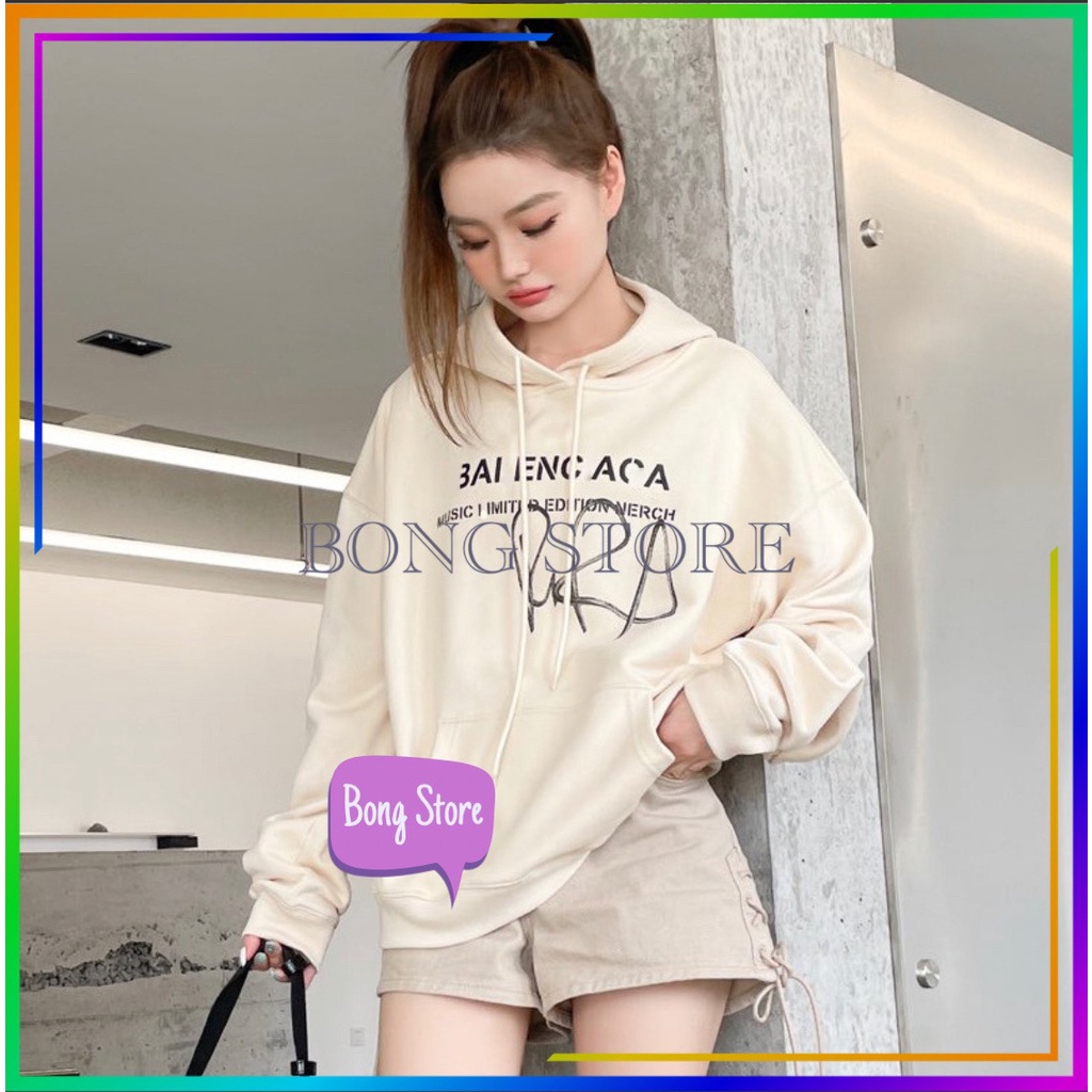 Áo hoodie nỉ nữ, Áo hôdie nữ màu be mặc thu đông siêu xinh. | BigBuy360 - bigbuy360.vn