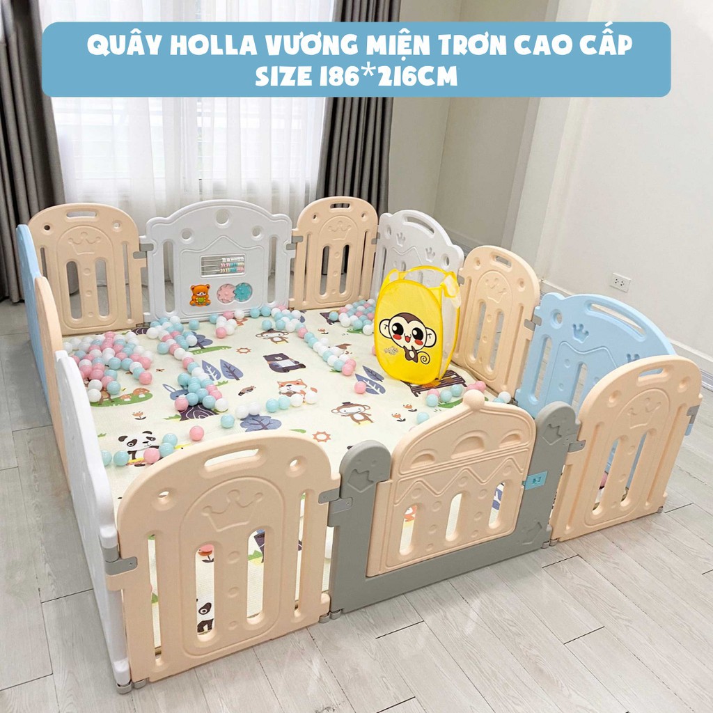 Quây cũi cho bé  𝑭𝒓𝒆𝒆𝒔𝒉𝒊𝒑  Bộ quây 9BABY vương miện mẫu mới