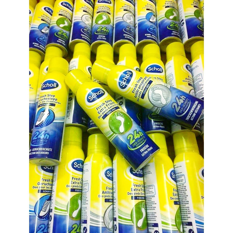 Xịt Khử Mùi Hôi cho Giày và Chân Scholl Fresh Step lọ 150 ml [Hàng nội địa Authentic Đức]