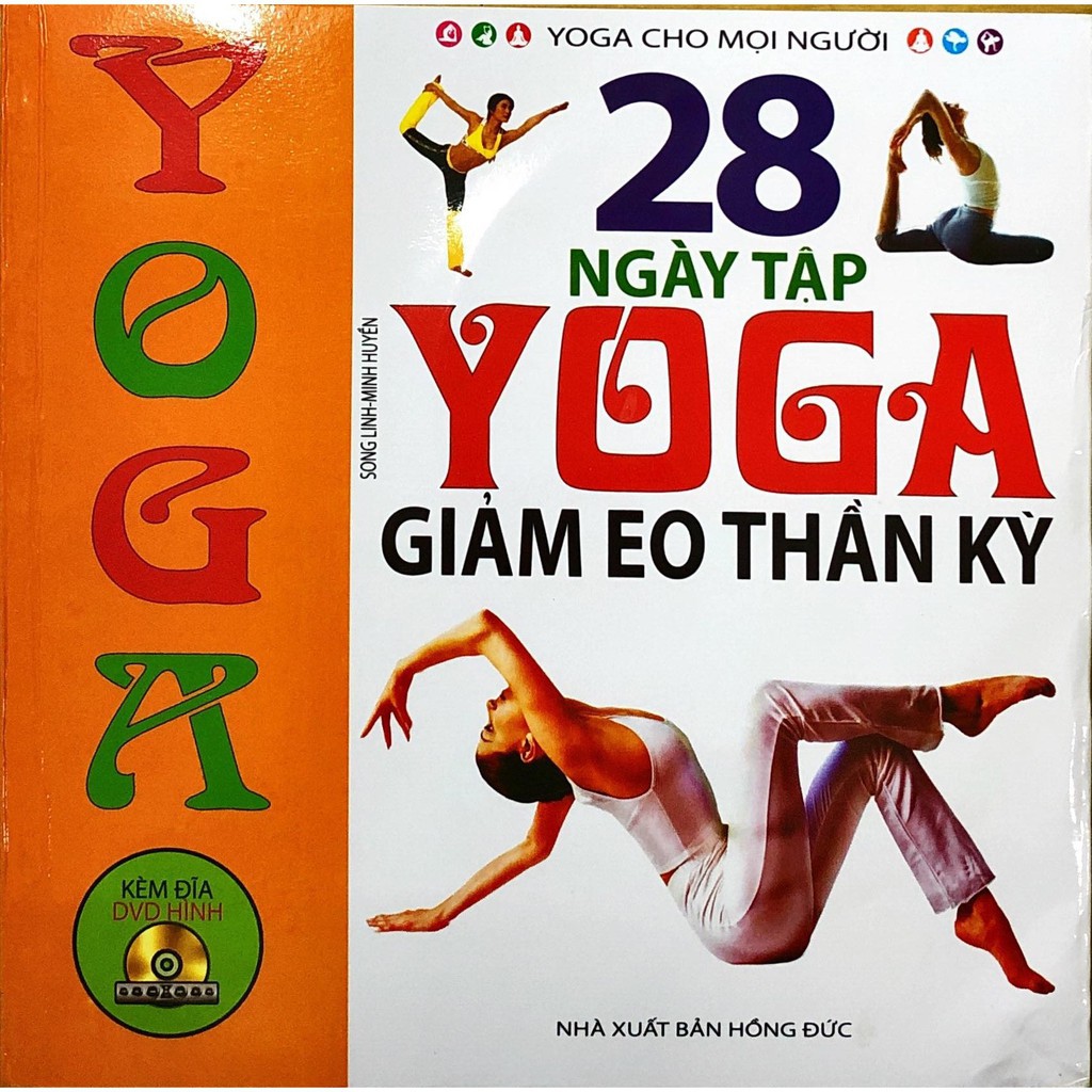 SÁCH - 28 Ngày Tập Yoga Giảm Eo Thần Kỳ (Kèm Đĩa DVD Hình) Gigabook