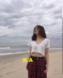 Áo croptop cổ tim cộc tay Haiphuc