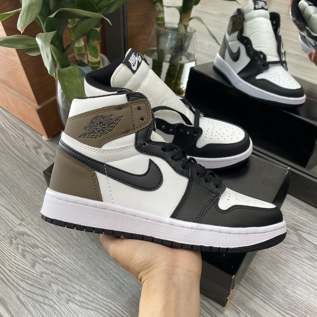 Giày Air Jordan 1 Retro High Dark Mo_cha, Giày JD 1 Dark Mo_cha Full size nam nữ, Giày thể thao Jordan 1 nâu đen cao cổ