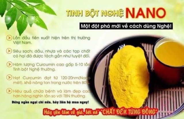 Tinh bột nghệ Nano Tâm An 500g