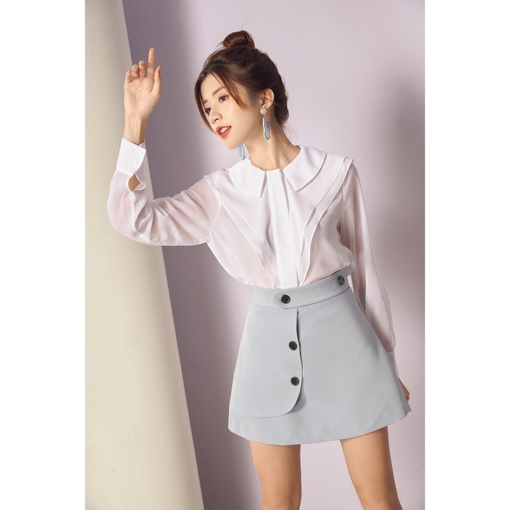 Áo sơmi dài tay bèo cổ thân trước- 20Again - ASA0974 | BigBuy360 - bigbuy360.vn