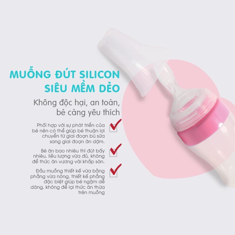 Bình Thìa 100% Silicon Cao Cấp Siêu Mềm Farlin (CHÍNH HÃNG) Cho Bé (TOP.193A)