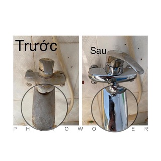 Tẩy kính tẩy chậu rửa mặt tẩy chậu rửa bát tẩy inox sen vòi