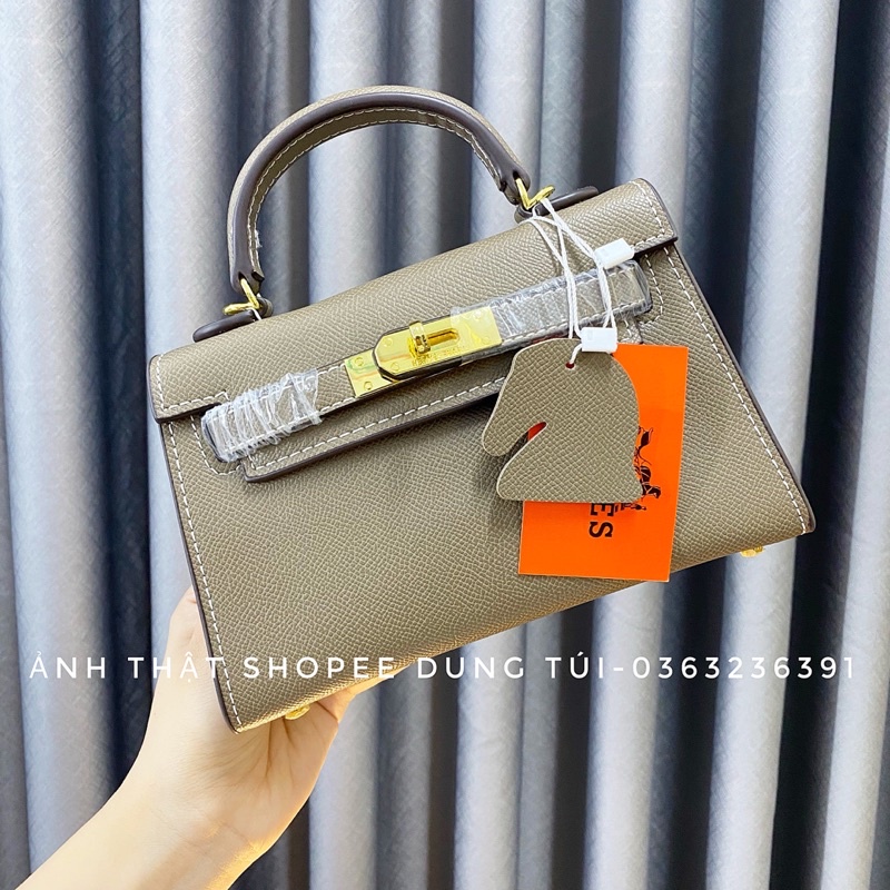 Túi hm size 19 dáng ngang, túi xách nữ đeo chéo size 19 da mềm