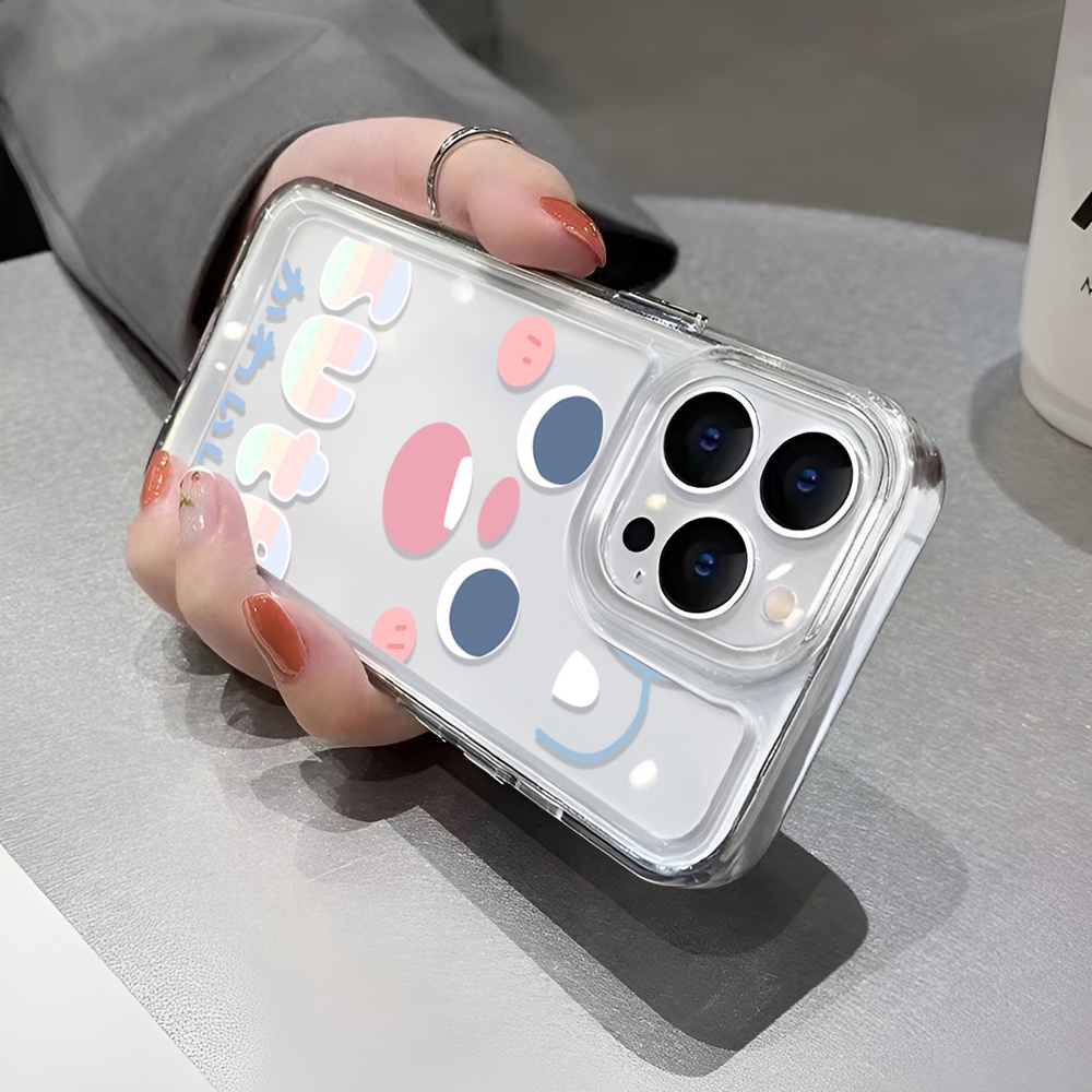 Ốp Điện Thoại Trong Suốt Hình Mặt Cười Cho iphone 14 Pro Max Plus 13 11 12 7Plus X XR XS Max 7 8 SE 2020