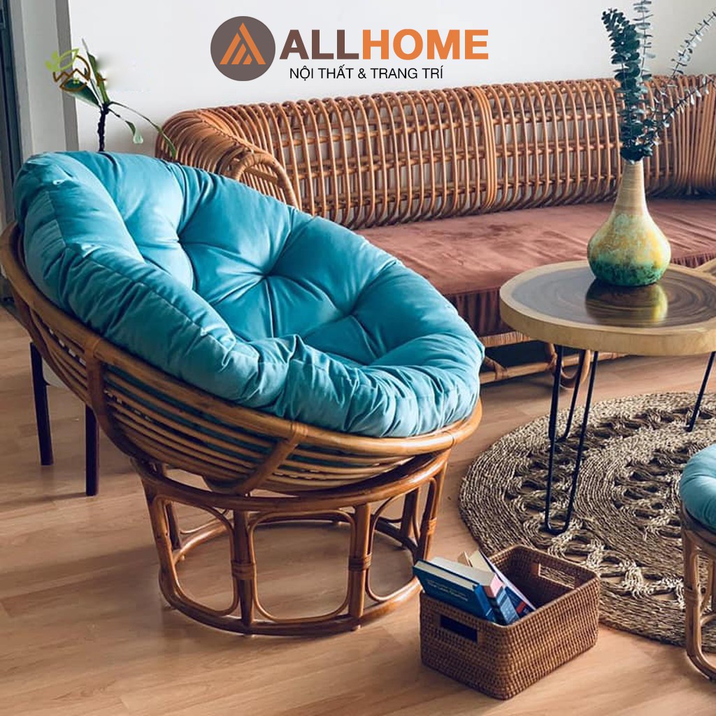 Ghế Thư Giãn Papasan ALLHOME Ghế Mây Tự Nhiên, Trang Trí Nhà Cửa Home Stay Cafe ( Nện Tùy Chọn Màu )