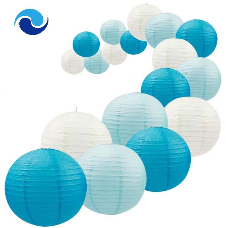 Bộ 18 lồng đèn giấy treo trang trí phong cách hoàng gia Nhật Bản