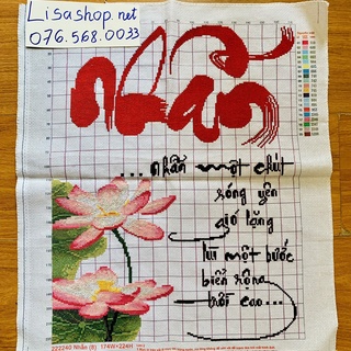 Tranh thêu nhẫn đã thêu 55x48cm thành phẩm 222240