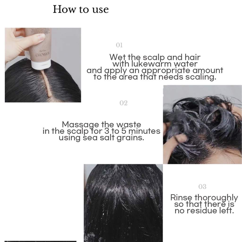 Muối biển GROWUS  tẩy da chết chăm sóc da đầu hiệu quả cao 120g/250g