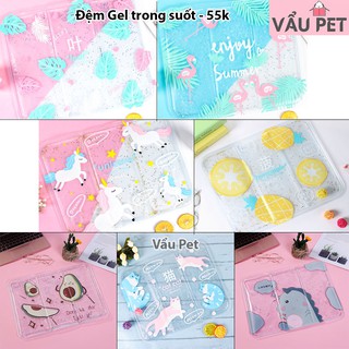 Đệm Gel trong suốt cho thú cưng - Đệm nước làm mát giải nhiệt cho chó mèo