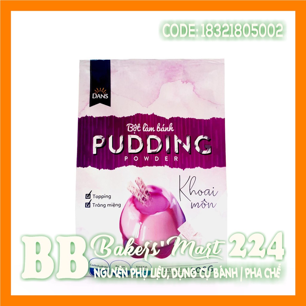 Bột làm bánh PUDDING vị KHOAI MÔN DANS - 500gr