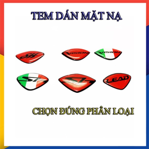 TEM NỔI DÁN MẶT NẠ SH, VISION, LEAD , SH MODE LƯU Ý HÀNG PHẢN QUANG 3M
