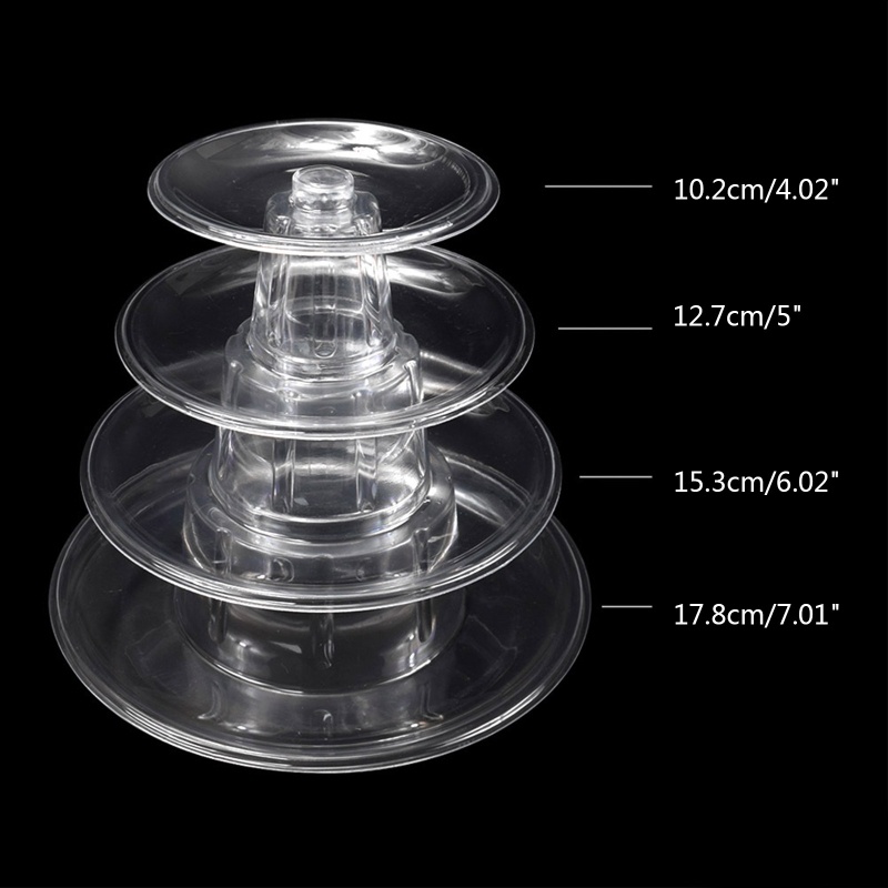 Giá đỡ bánh Macaron 4 tầng thích hợp cho ngày kỷ niệm/trang trí giáng sinh