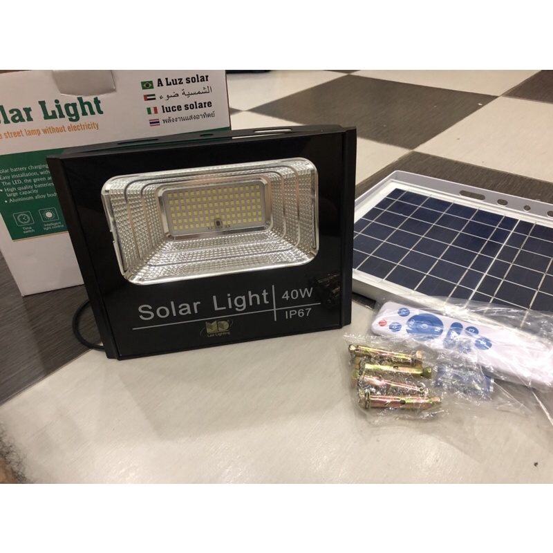 ĐÈN NĂNG LƯỢNG MẶT TRỜI CHÍNH HÃNG MAX TECH 40W SOLAR LIGHT-MD LED LIGHTING TGD-425