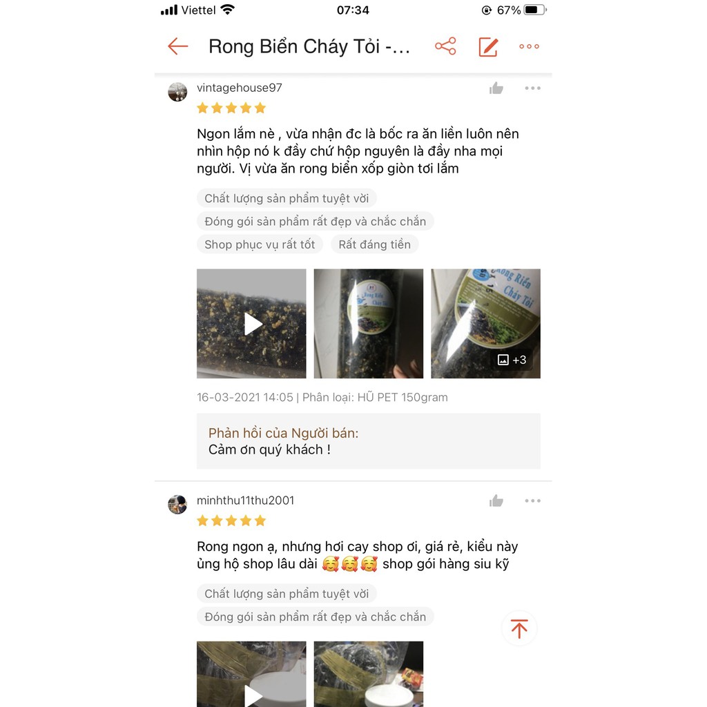 Rong Biển Cháy Tỏi - rong biển snack Hũ PET 150 GRAM | BigBuy360 - bigbuy360.vn