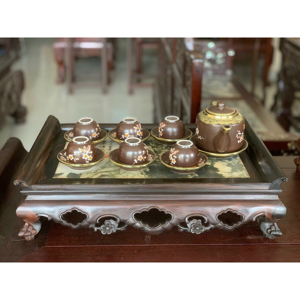 Khay Trà Gỗ Mun - dài 40 x ngang 28cm