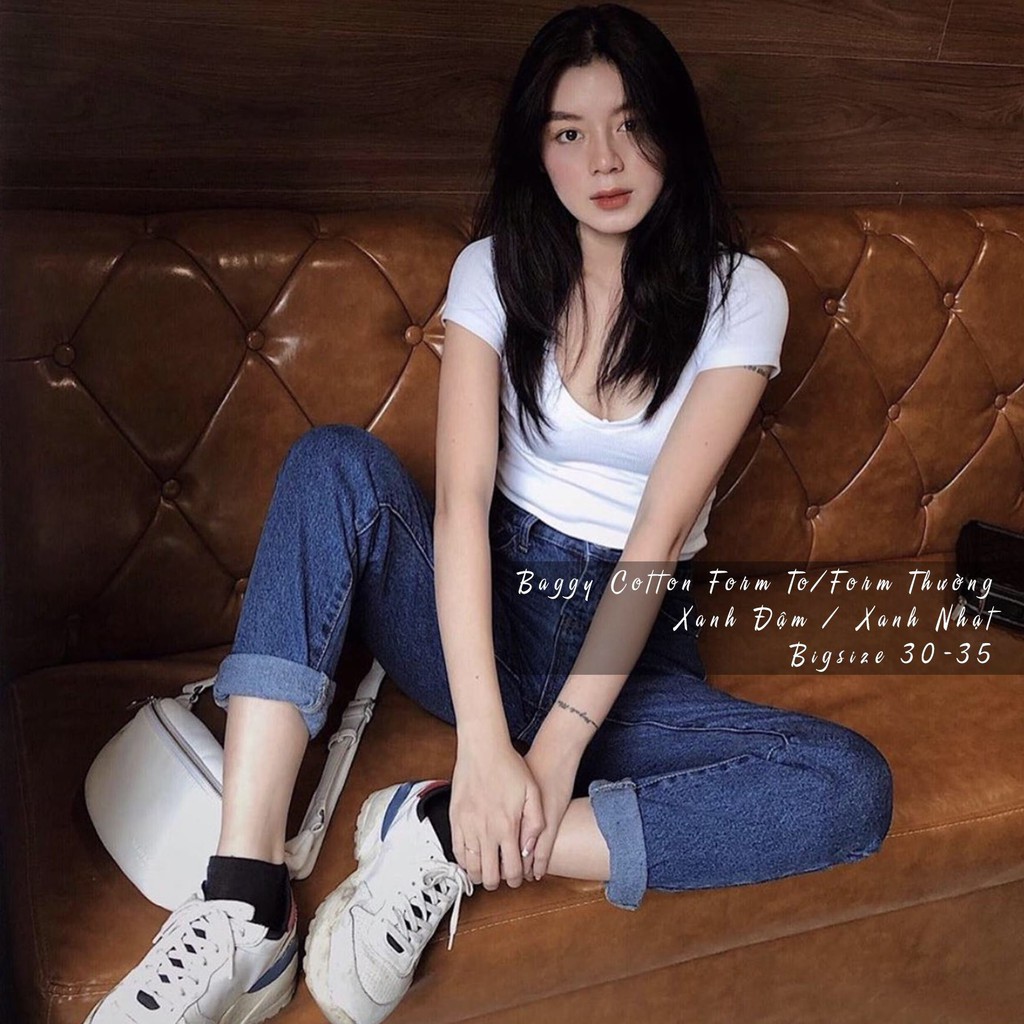 (Bigsize 30-36) Quần Baggy Size Đại Basic, Form Chuẩn, Lưng Cao Siêu Đẹp, 4 Màu Siêu Xinh