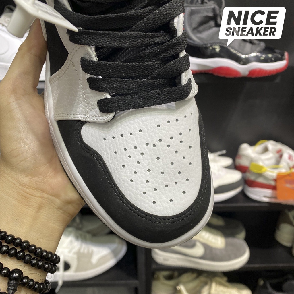 Giày Jordan 1 Mid White Black  - Phiên bản 1:1 chuẩn | Nice Sneaker