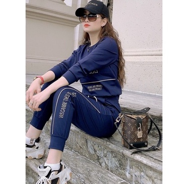 Đồ bộ nữ thu đông hàng cao cấp, vải mềm mịn co giãn thiết kế trẻ trung mặc ở nhà hay thể dục thể thao đều thoải mái | BigBuy360 - bigbuy360.vn