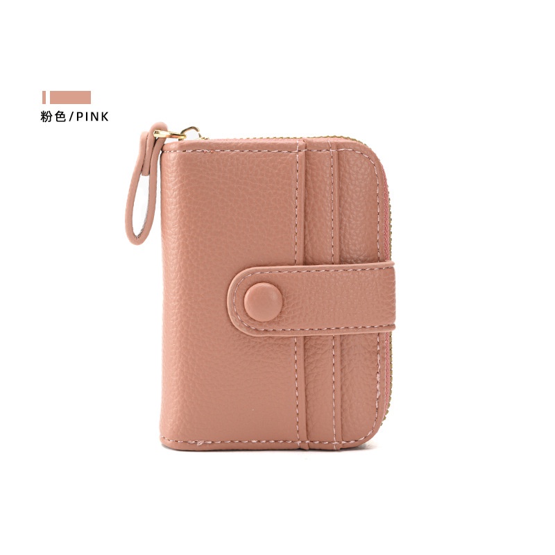 Ví Ngắn Đựng Thẻ / Tiền Xu Có Khóa Kéo Thời Trang Dành Cho Nữ