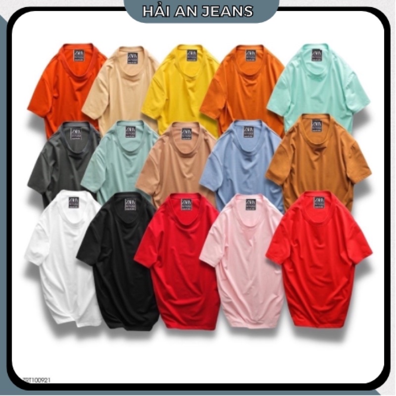 Áo thun nam không cổ ngắn tay nhiều màu trơn - thun cotton thấm hút tốt
