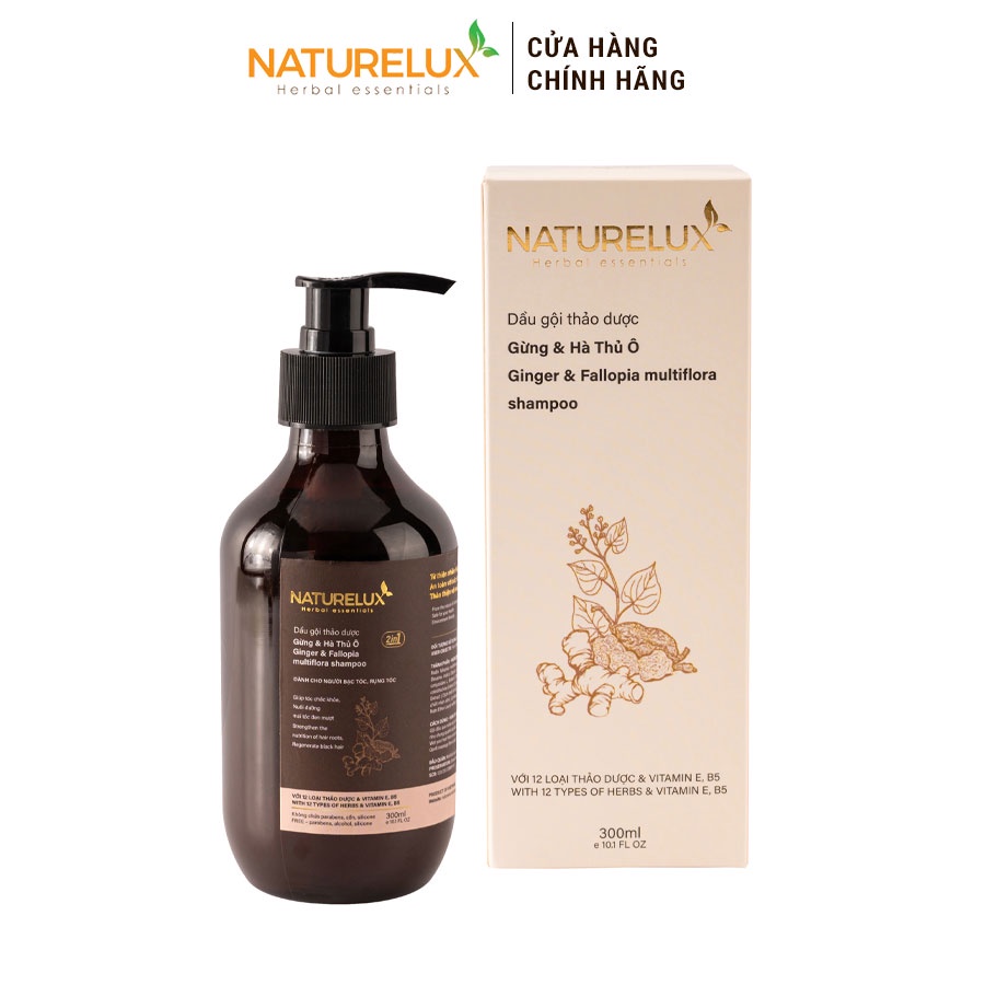 Dầu gội Hà Thủ Ô Gừng NATURELUX  300ml