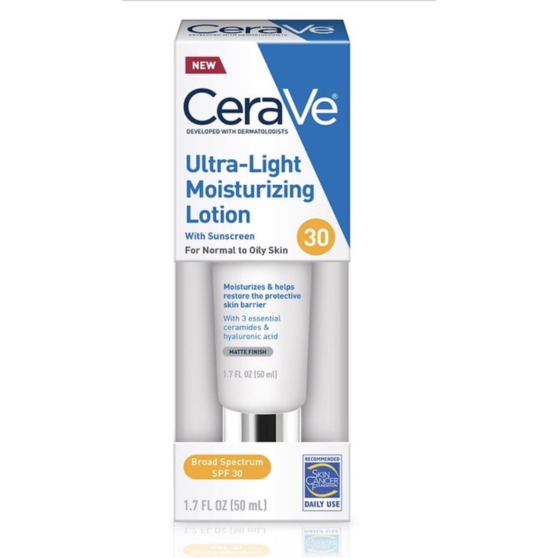 Kem dưỡng ngày CeraVe Ultra-Light Moisturizing Lotion SPF 30 (50mL)