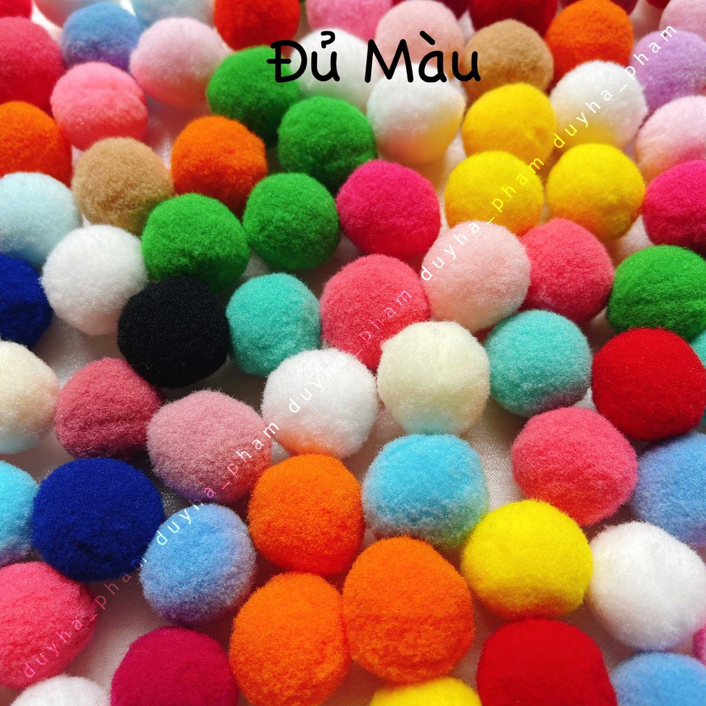 [NHIỀU SIZE]  HẠT POMPOM, HẠT LEN BÔNG