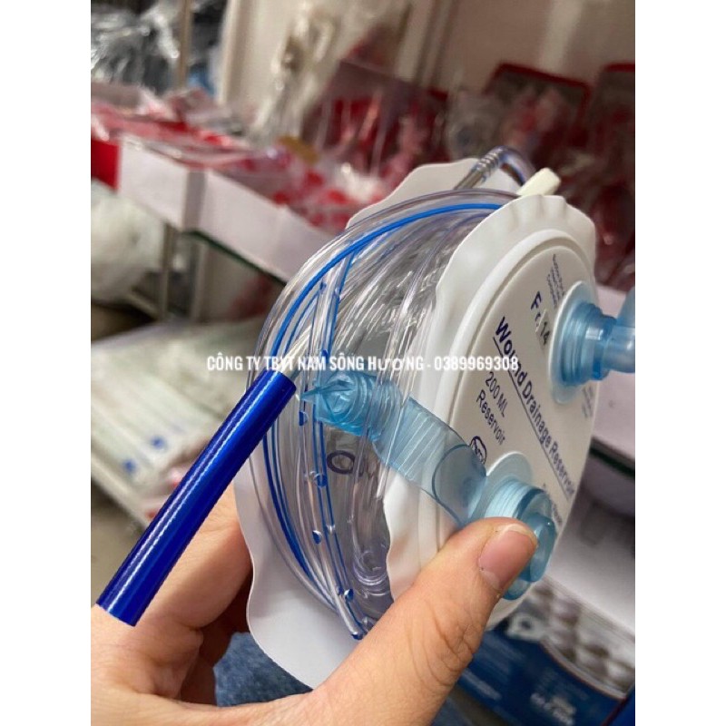 Bộ Bình dẫn lưu hút dịch vết thương 4 lò so Bình hút áp lực âm vết thương Wound Spring Drainage System 14fr 200ml 400ml