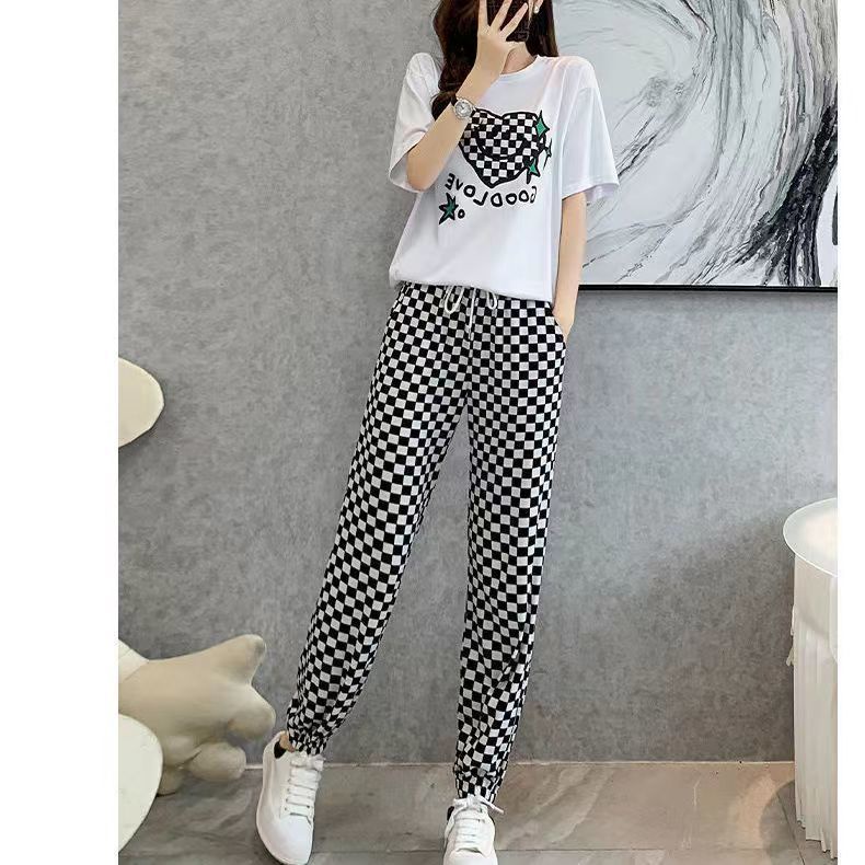 Set đồ thể thao họa tiết kẻ caro thời trang (có bán lẻ)