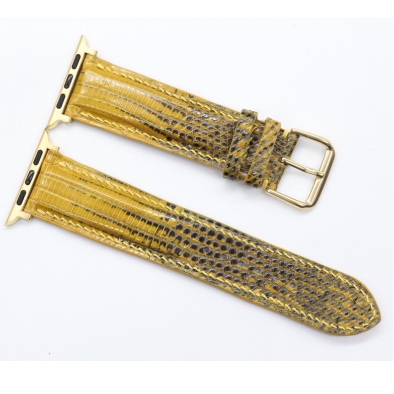 Dây Đeo Thay Thế  Apple Watch Da Kỳ Đà Thật, Dây Đeo Cho Đồng Hồ Thông Minh Sản Phẩm Kèm Adapter Và Khóa Kim Cài