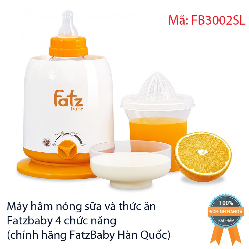 Máy hâm nóng sữa, thức ăn FatzBaby 4 chức năng Chính hãng - FB3002SL