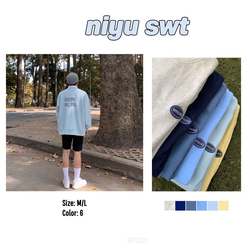 NIYU SWT - Áo Sweater Thêu 9 Màu Sắc