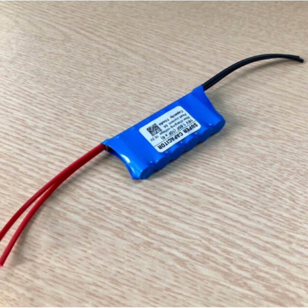 Siêu tụ điện 16.2V 1.65F dòng xả 6A có thể thay thế pin back up