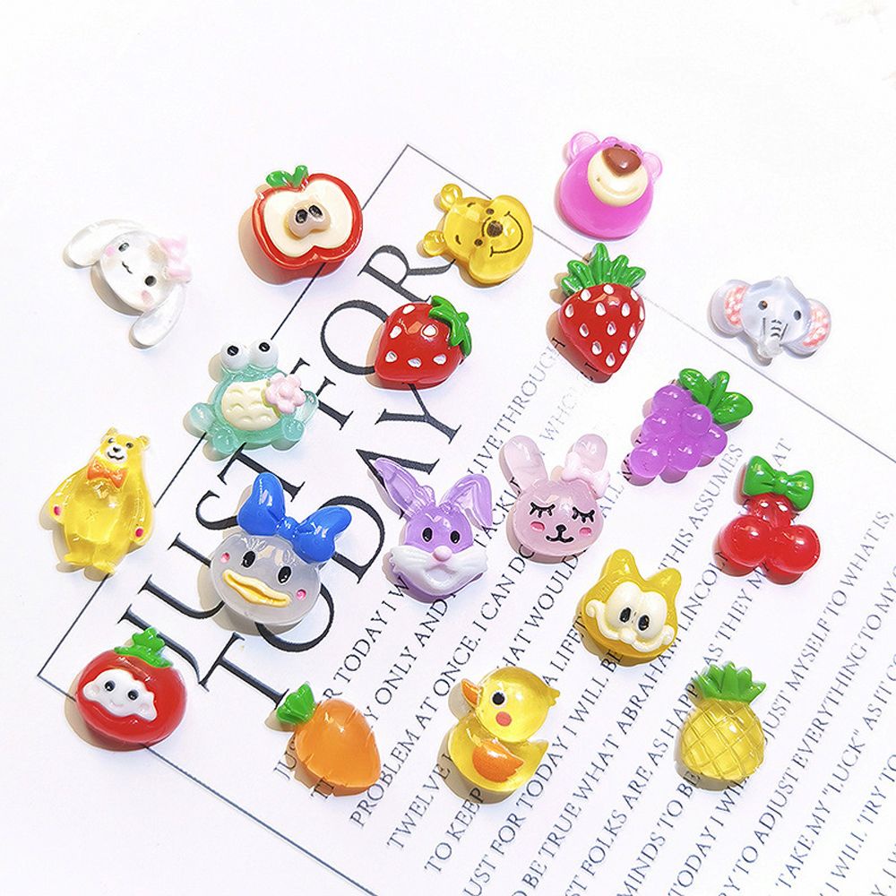 Bộ 10 phụ kiện trang trí móng tay nhiều kiểu dáng phân loại 3D xinh xắn DIY